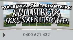 Kullbergs Fönsterhantverk/Kullbergin Ikkunaentisöinti logo